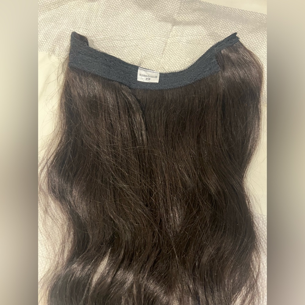 Hidden Crown- Natural Deepest Brown Hair Extension 18inch